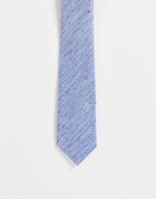 ASOS DESIGN slim textured tie in baby blue