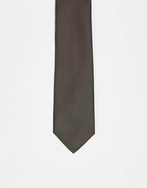 ASOS DESIGN slim tie in dark green tonic | ASOS