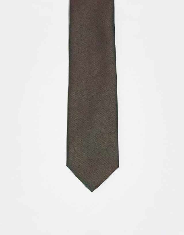 ASOS DESIGN slim tie in dark green tonic