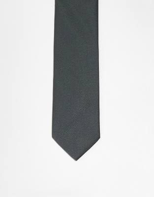 slim tie in grey-Gray