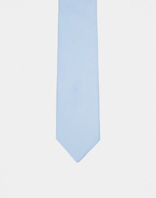 Asos Design Slim Tie In Pastel Blue