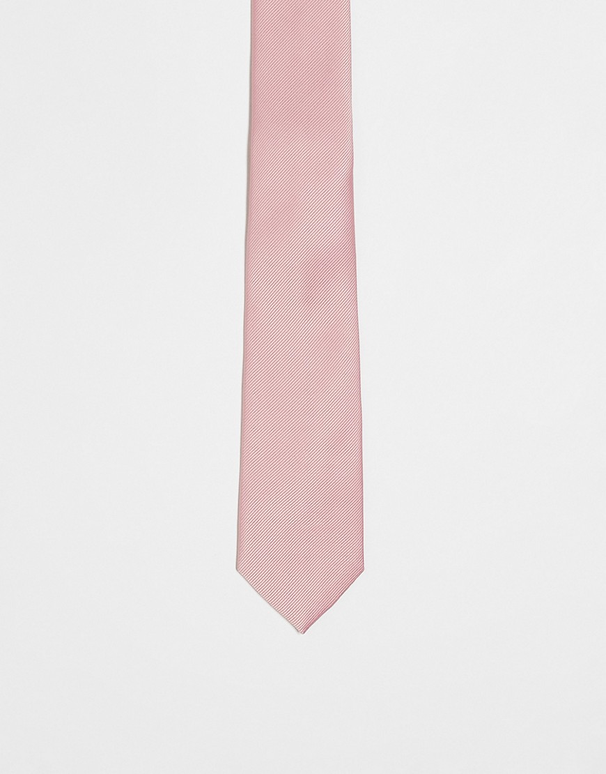 Asos Design Slim Tie In Pastel Pink