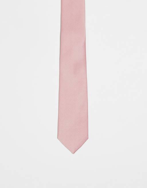  ASOS DESIGN slim tie in pastel pink