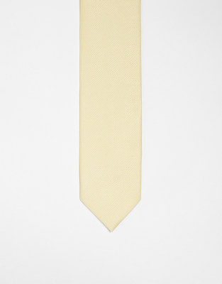 ASOS DESIGN ASOS DESIGN slim tie in pastel yellow