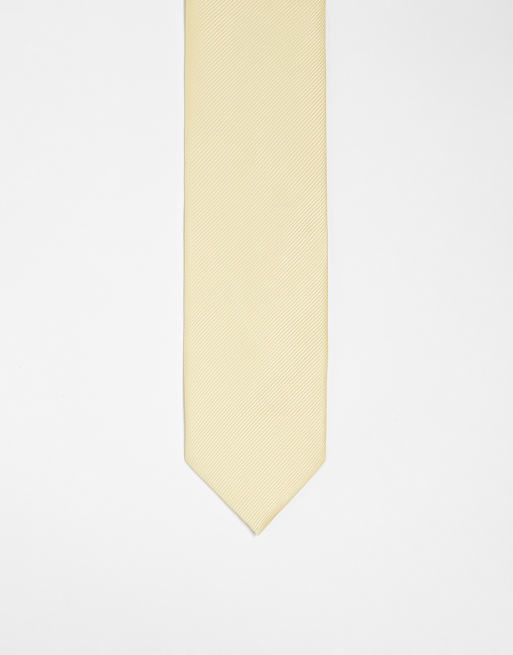 FhyzicsShops DESIGN slim tie in pastel yellow