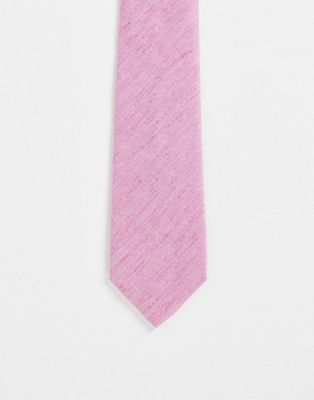 ASOS DESIGN slim tie in pink texture - ASOS Price Checker