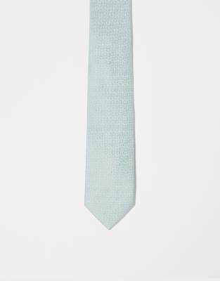 ASOS DESIGN ASOS DESIGN slim tie with greek wave in sage green