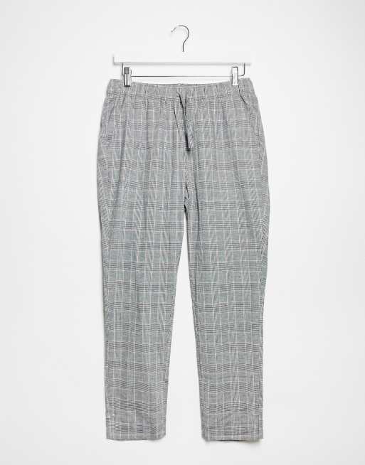 ASOS DESIGN slim trousers in grey check