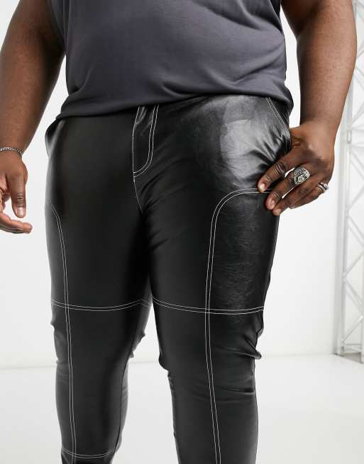 Asos leather hot sale pants mens