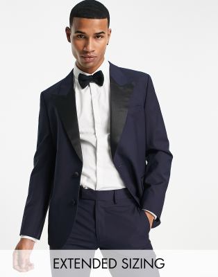 ASOS DESIGN slim tuxedo in navy suit jacket - ASOS Price Checker