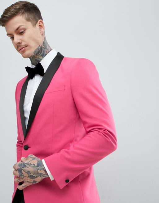 black and pink suit men