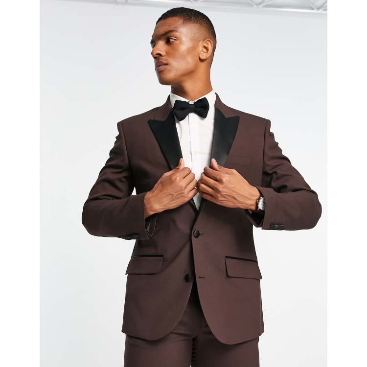 ASOS DESIGN slim tuxedo blazer in sage green