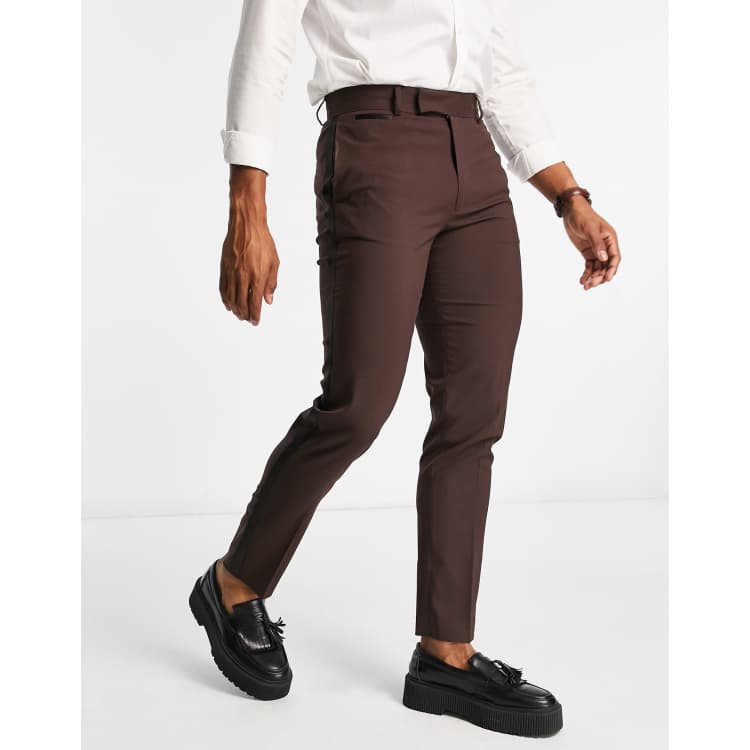 sachin and babi light blue dress Billy Reid Flannel Flat Front Trouser, Chocolate Heather