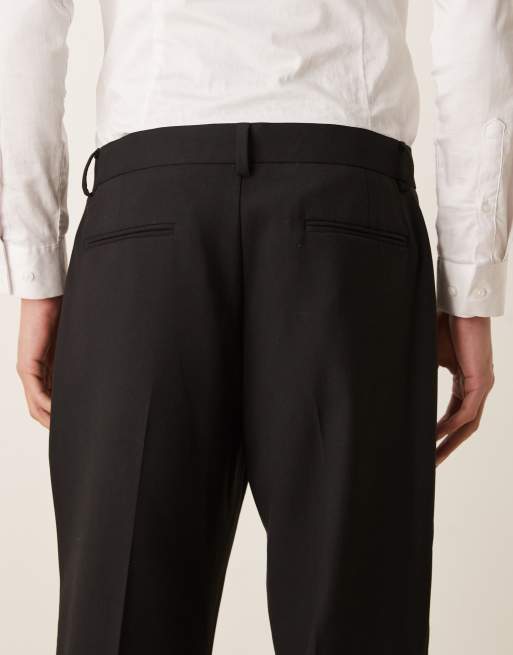 ASOS DESIGN slim tuxedo suit trousers with satin detail in black, 5 of 5