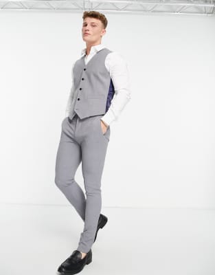 asos grey waistcoat