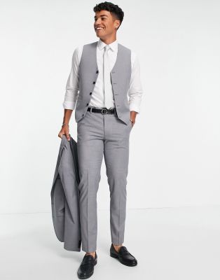 asos grey waistcoat