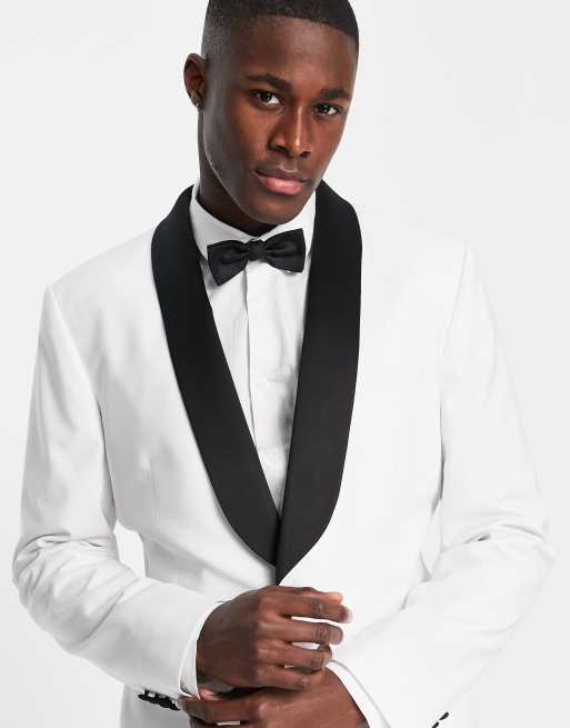 White dinner jacket on sale with black lapels