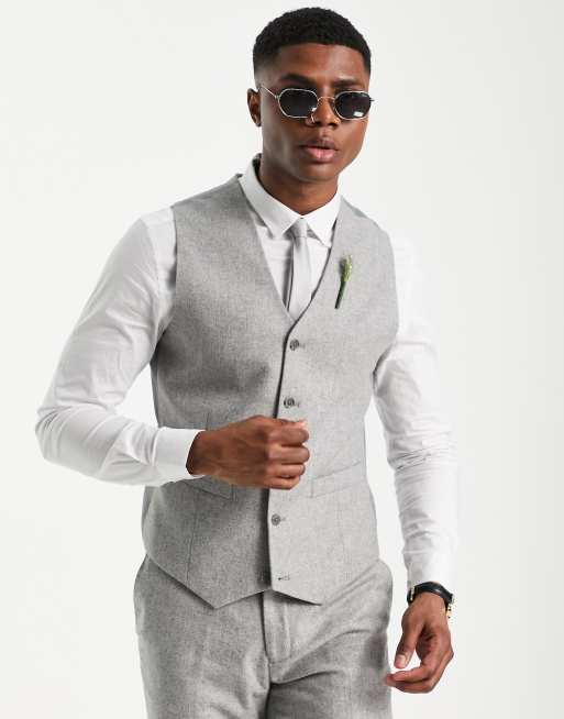 Light grey shop wool waistcoat