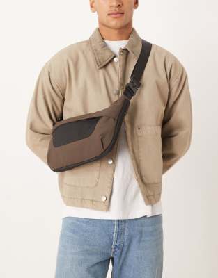 ASOS DESIGN ASOS DESIGN sling cross body bag in brown