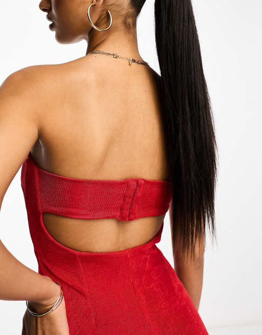 Asos red mini dress best sale