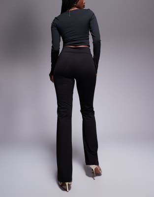 ASOS DESIGN SLINKY DOUBLE LINED FLARE WITH V WAIST BAND 
