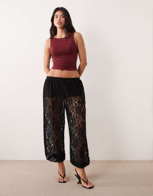 ASOS DESIGN slinky boat neck tank top in burgundy, 2 of 4