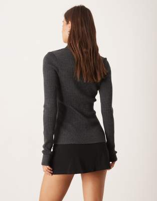 Asos Design Slinky Button Detail Skort In Black