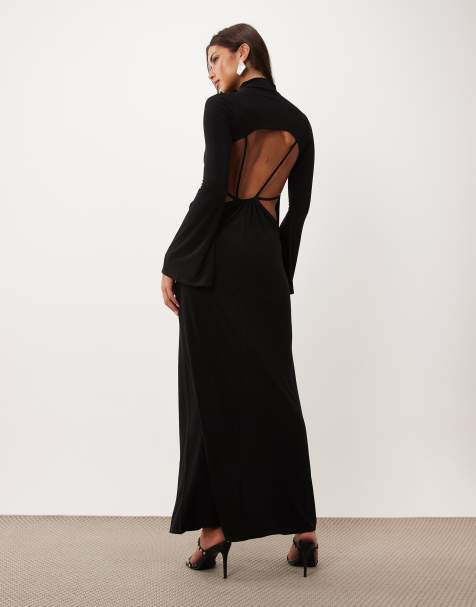Long Sleeve Backless Dresses