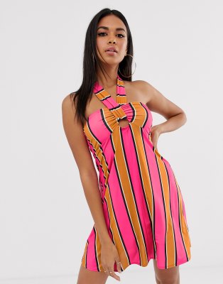 bar iii printed wrap maxi dress