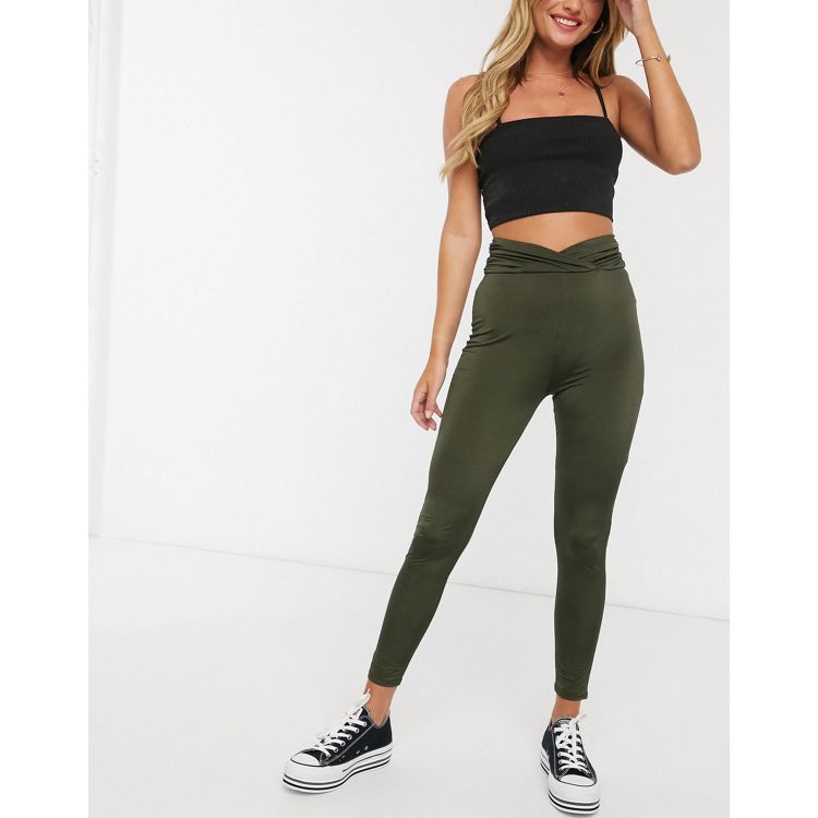 ASOS DESIGN slinky legging with ruched bum detail