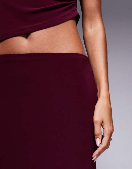 Burgundy skirt asos best sale