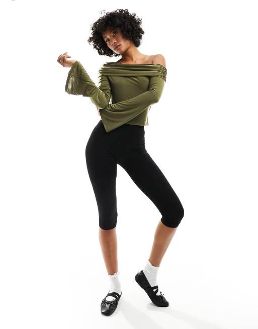 Khaki Second Skin Slinky Leggings