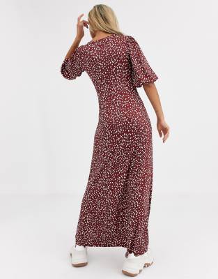 asos polka dot maxi dress