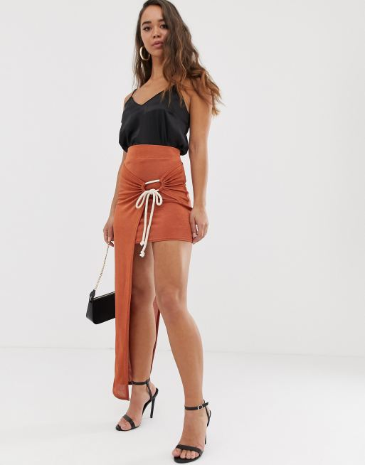 twisted maxi skirt