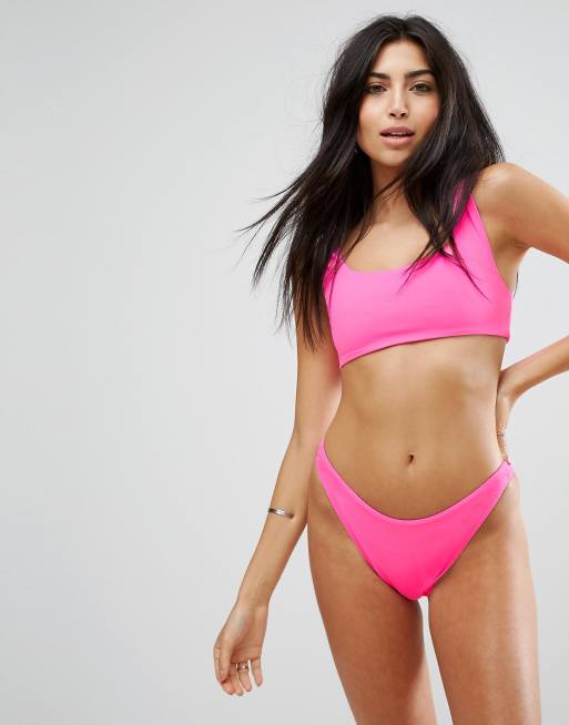 ASOS DESIGN - Slip bikini a vita bassa sgambati minimal, 3 di 4