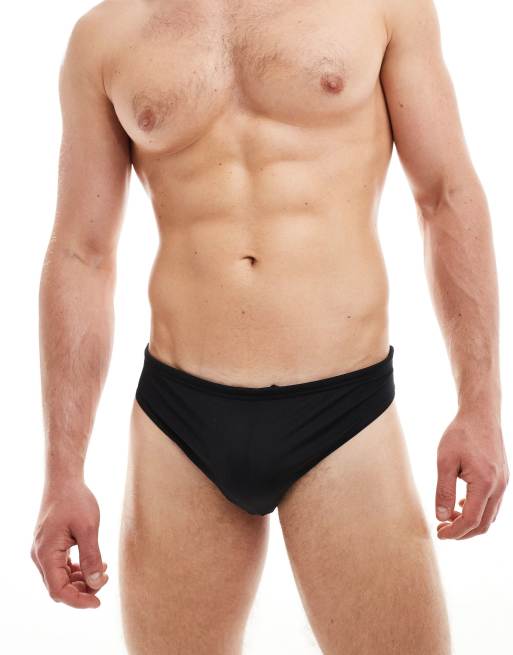 ASOS DESIGN - Slip da bagno elasticizzati neri