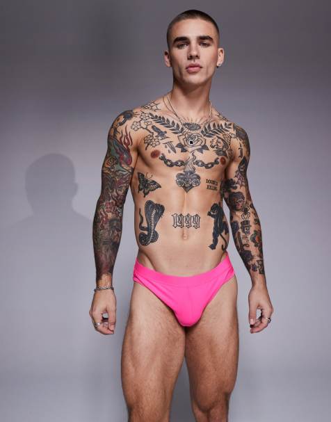 ASOS DESIGN - Slip da bagno rosa - view 1