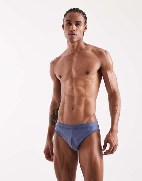 ASOS DESIGN - Slip de bain - Bleu acier - view 1