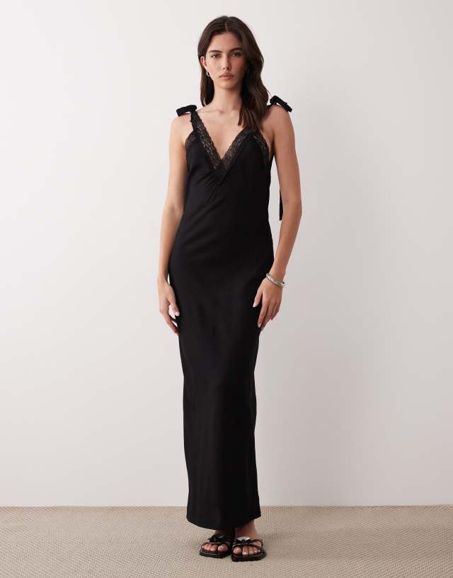 asos black lace maxi dress Design - Slip - Women - Nylon/Spandex/Viscose - 8 US Made from a soft premium chocolate bridesmaid dress Sticky Bra,Self-Adhesive Bra,Strapless Bra Color:WHITE & BLACK