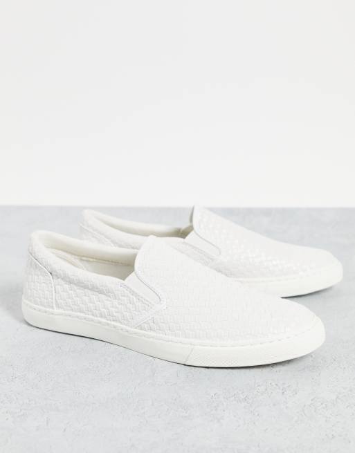 DESIGN slip on canvas sneakers in | ASOS