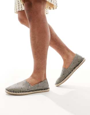 Asos Design Slip On Espadrilles In Black