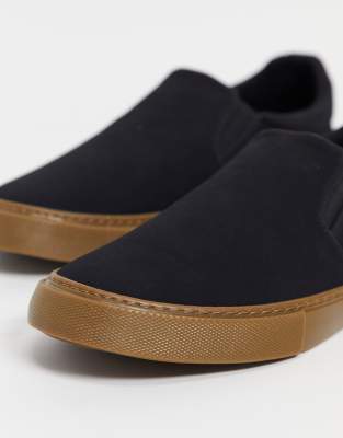 gum sole slip ons