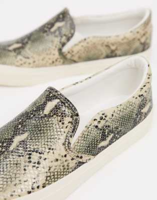 snake print plimsolls