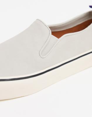 grey slip on plimsolls