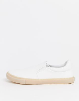 asos white slip on shoes