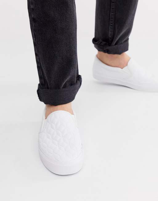 Asos white sale slip on shoes