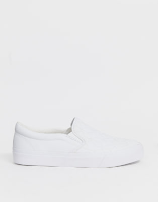 white slip on trainers