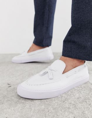 ASOS DESIGN slip on sneakers in white 