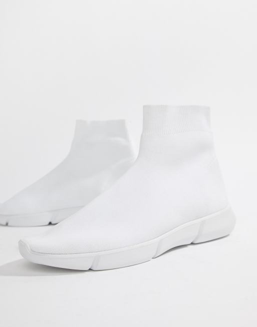 White on sale socks sneakers