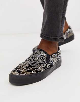 slip on sparkly trainers